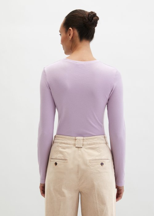 Longsleeve slim garment-dyed — Dusty Lavender