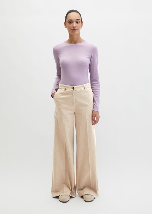 Longsleeve slim garment-dyed — Dusty Lavender
