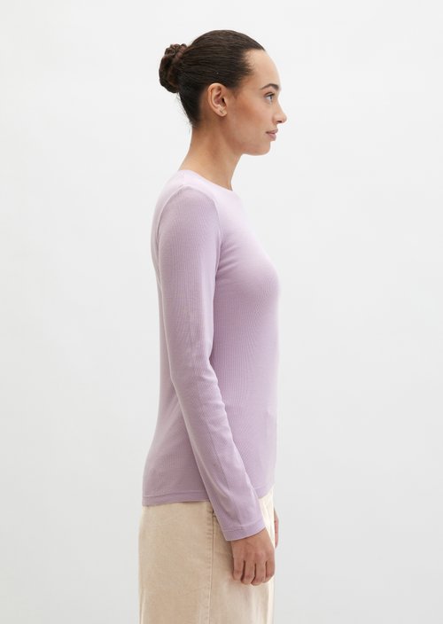 Longsleeve slim garment-dyed — Dusty Lavender