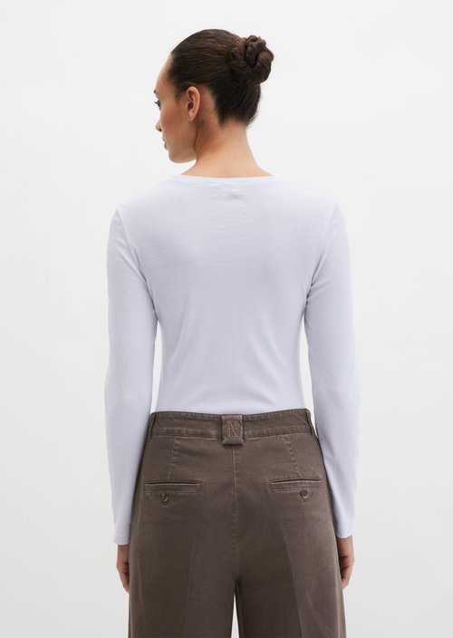 Longsleeve slim garment-dyed — Airy Blue