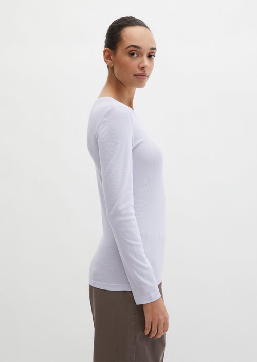 Longsleeve slim garment-dyed — Airy Blue