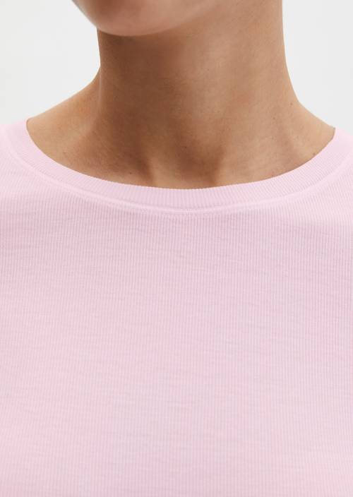 Longsleeve slim garment-dyed Dried Rose in Detailansicht