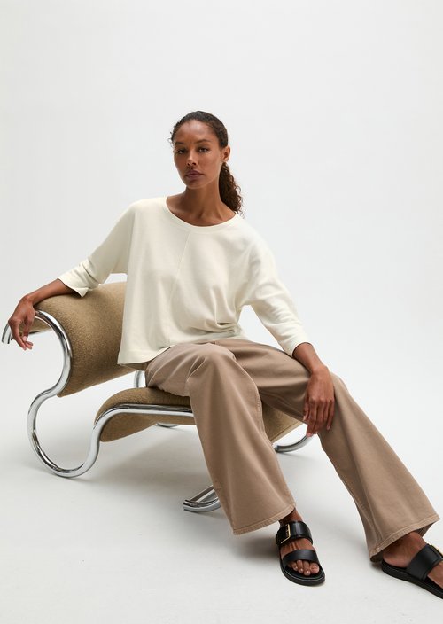 Longsleeve loose — Grey White