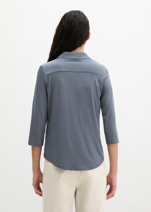 Regular jersey blouse — Blue Graphite