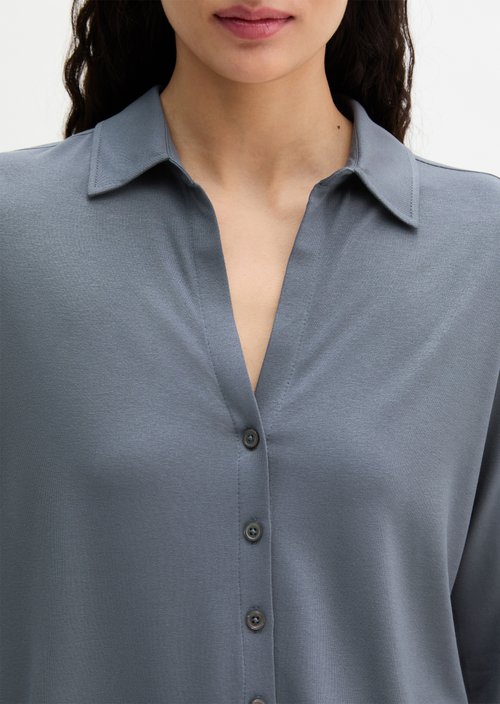 Regular jersey blouse — Blue Graphite