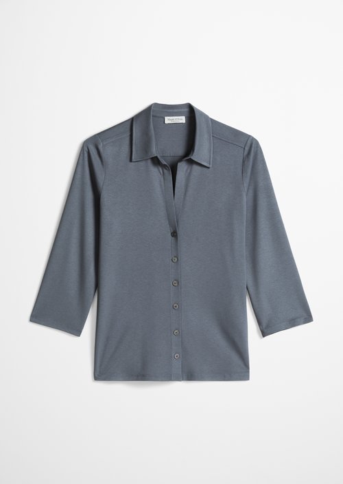 Regular jersey blouse — Blue Graphite