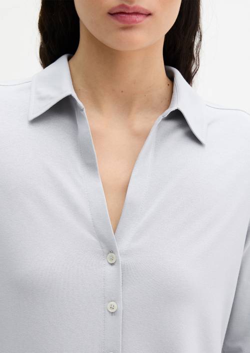 Camicetta regolare in jersey Grey Horizon in vista dettagliata