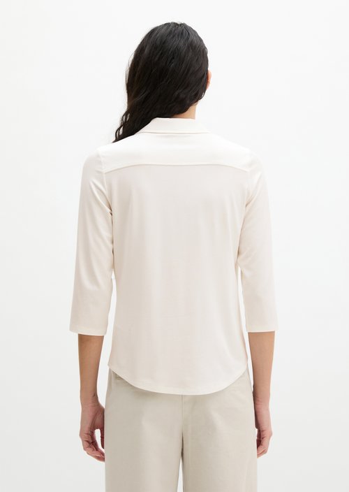 Regular jersey blouse — White Cotton