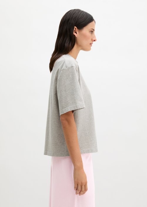 Logo T-shirt regular — Pure Grey Melange