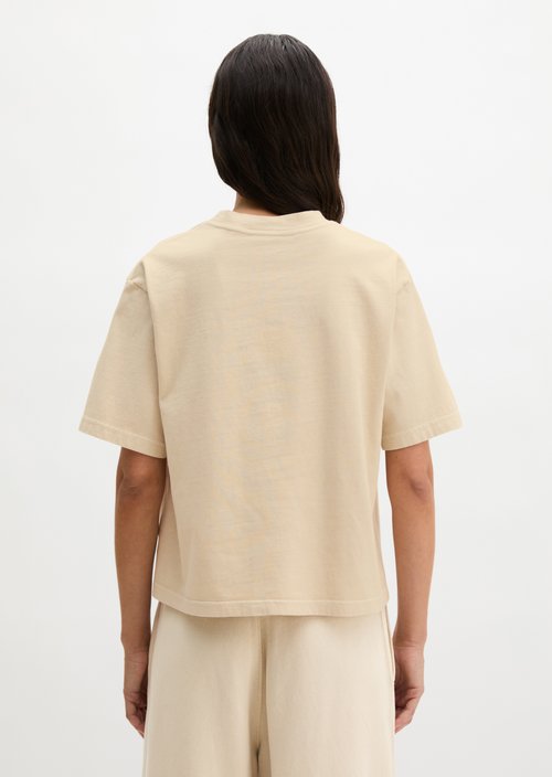 Logo T-shirt regular — Linen Beige