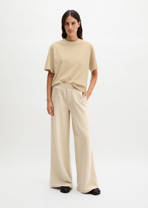 Logo T-shirt regular — Linen Beige
