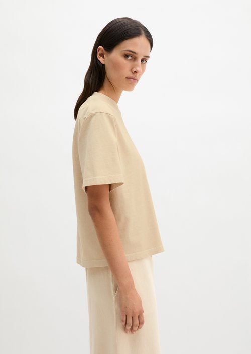 Logo T-shirt regular — Linen Beige