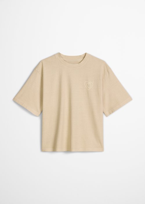 Logo T-shirt regular — Linen Beige