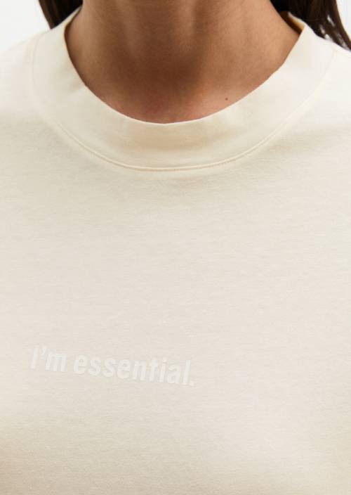 Logo-T-Shirt regular White Cotton in Detailansicht