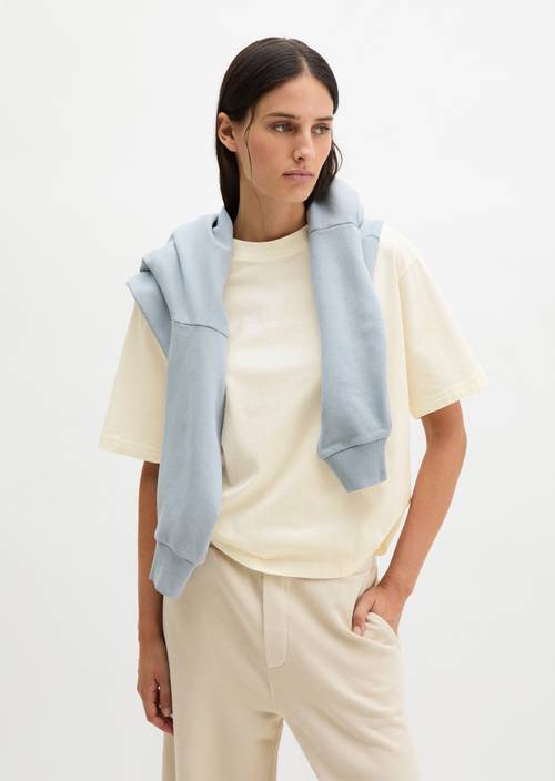 Logo-T-Shirt regular White Cotton in Frontalansicht