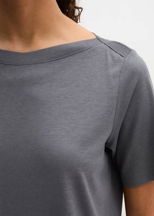 Luxury T-Shirt regular Blue Graphite in Detailansicht
