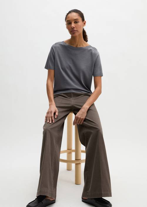 Luxury T-Shirt regular Blue Graphite in Frontalansicht