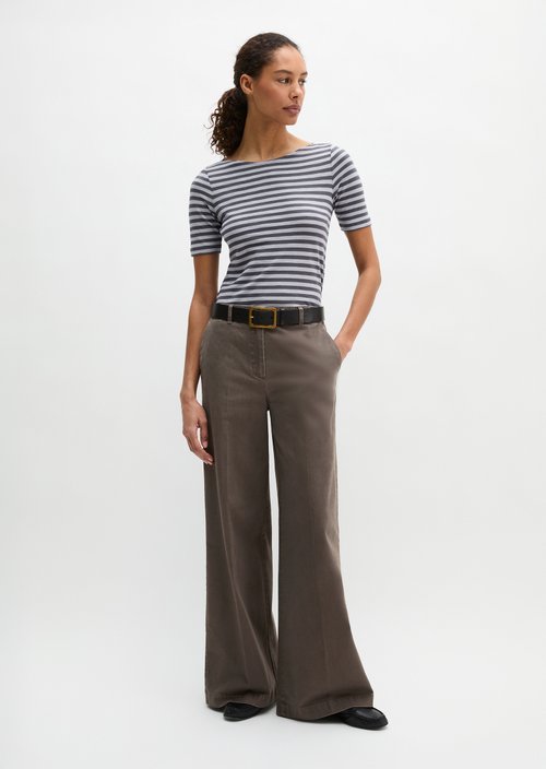 Striped T-shirt slim — Medium Blue