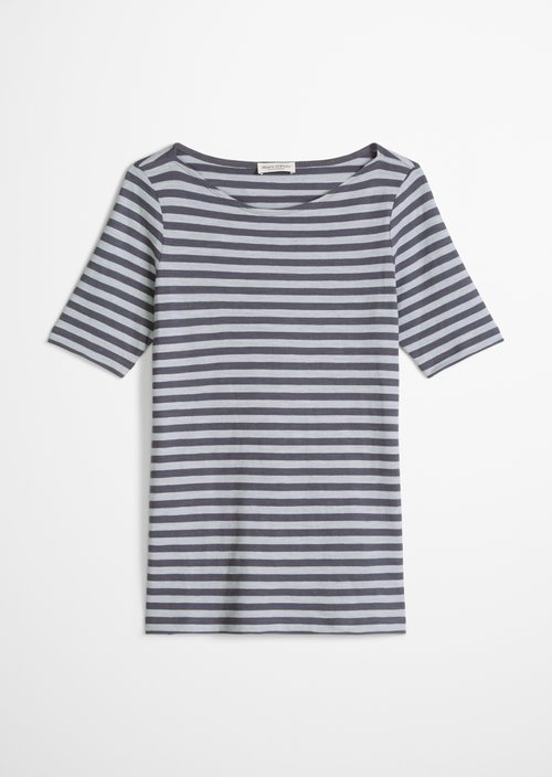 Striped T-shirt slim — Medium Blue