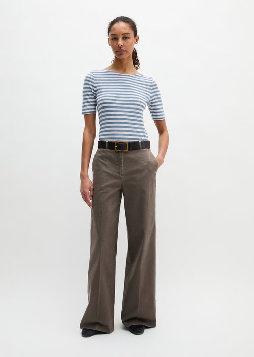 Striped T-shirt slim — Medium Blue