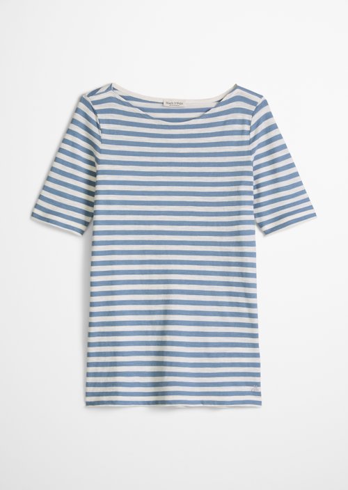 Striped T-shirt slim — Medium Blue