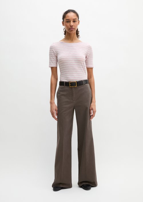 Striped T-shirt slim — Light Purple