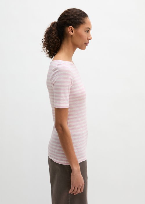 Striped T-shirt slim — Light Purple