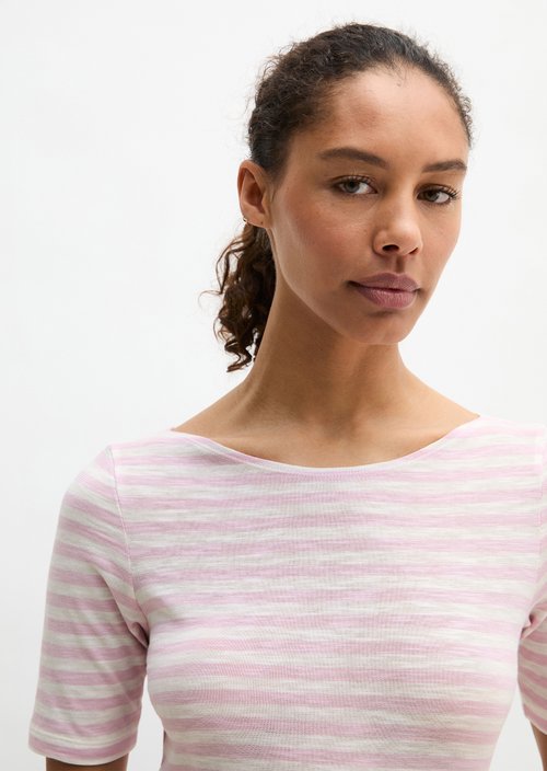 Striped T-shirt slim — Light Purple