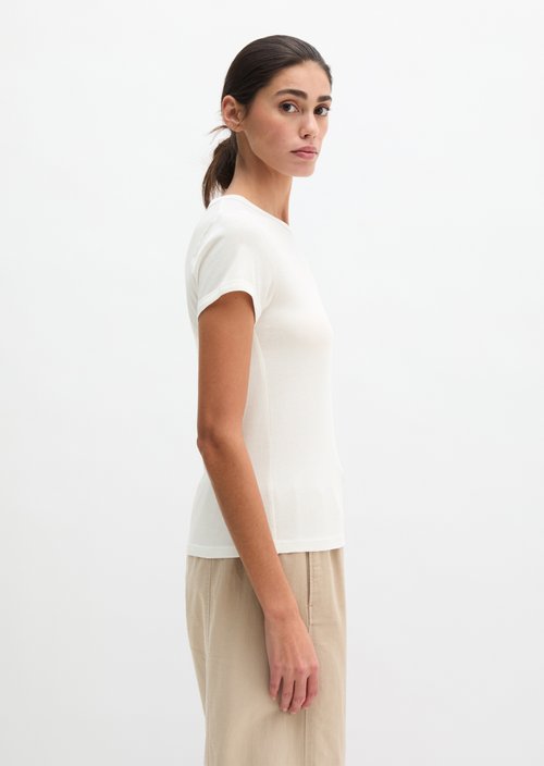 T-shirt slim — Grey White