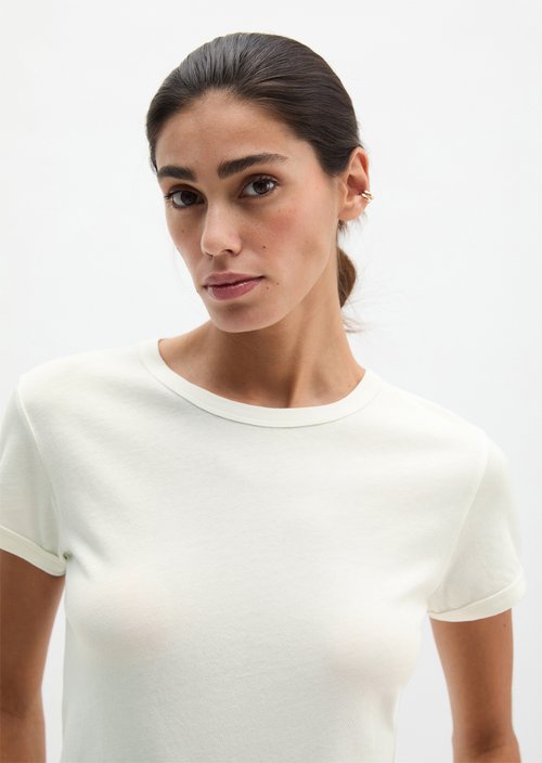 T-shirt slim — Grey White