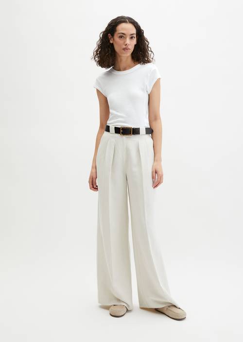 Maglietta slim Grey White in vista frontale