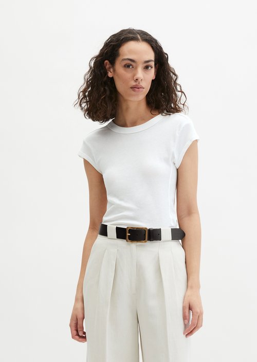 T-shirt slim — Grey White