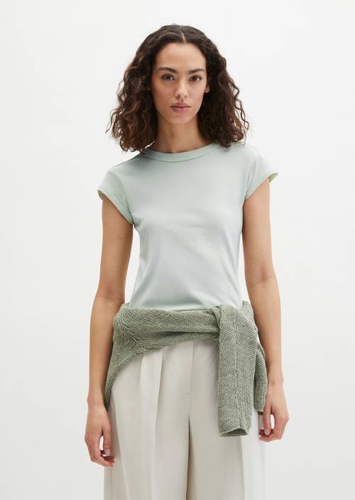 Maglietta slim Calm Sage in vista frontale