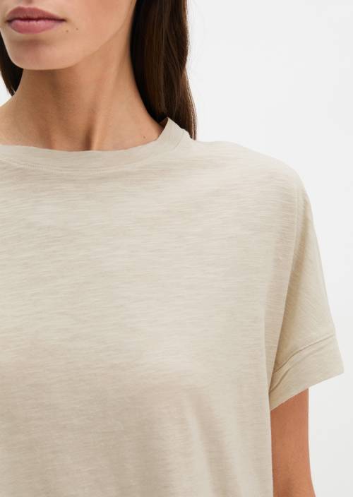 T-shirt los Grey Silk in detailaanzicht