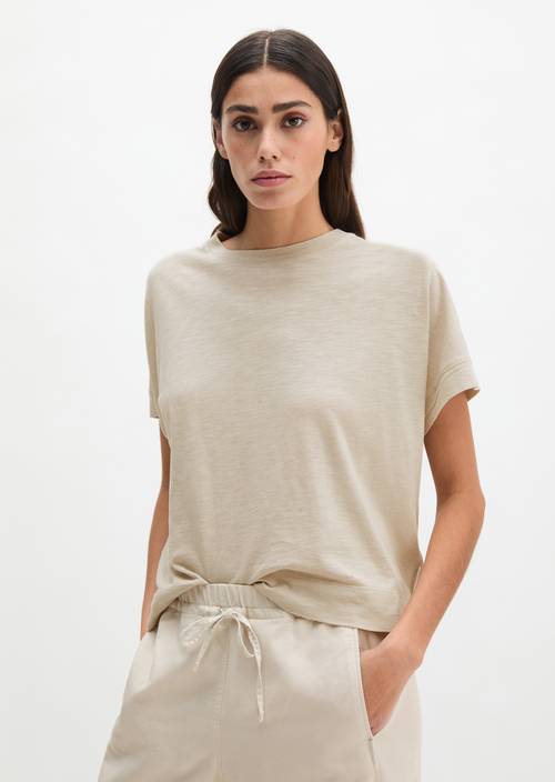 T-shirt los Grey Silk in vooraanzicht