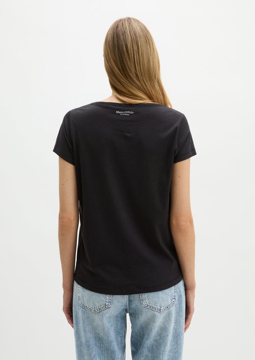 Print T-shirt regular — Black