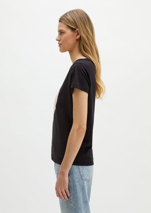Print T-shirt regular — Black
