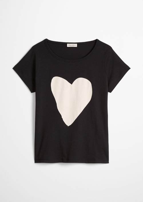 Print T-shirt regular — Black