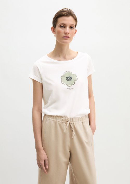 Print T-shirt regular — White