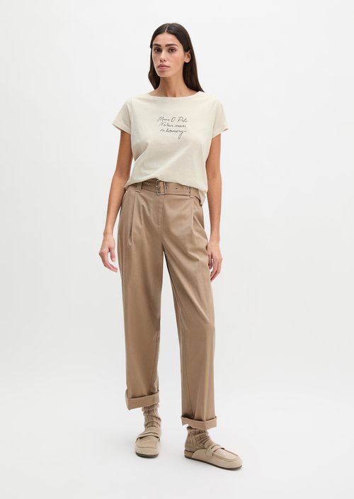 Print T-shirt regular — Grey Silk