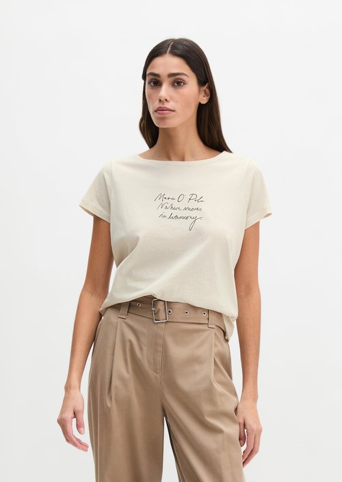 Print T-shirt regular — Grey Silk