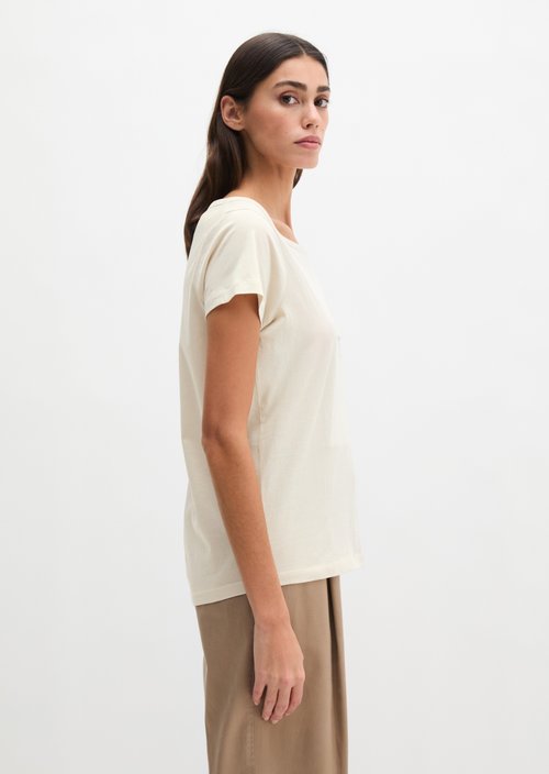Print T-shirt regular — Grey Silk
