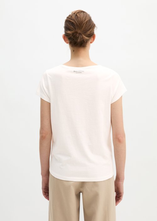 Print T-shirt regular — Grey White