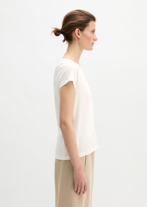 Print T-shirt regular — Grey White