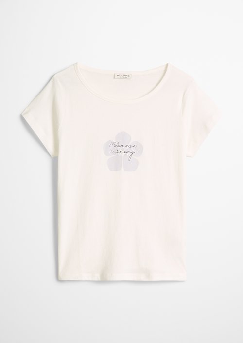 Print T-shirt regular — Grey White