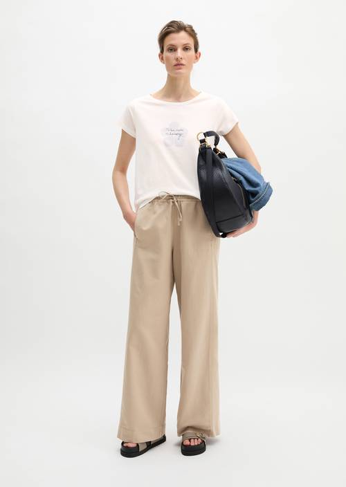 Tričko s potiskem regular Grey White v předním pohledu