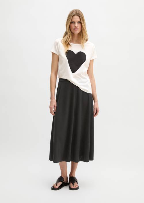 Tričko s potiskem regular Light Beige v předním pohledu