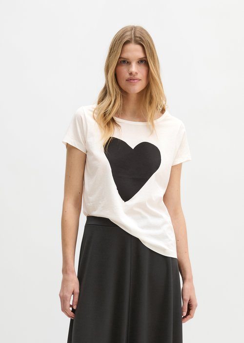 Print T-shirt regular — Light Beige