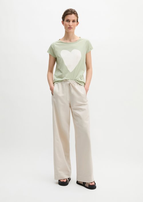 Print T-shirt regular — Light Green