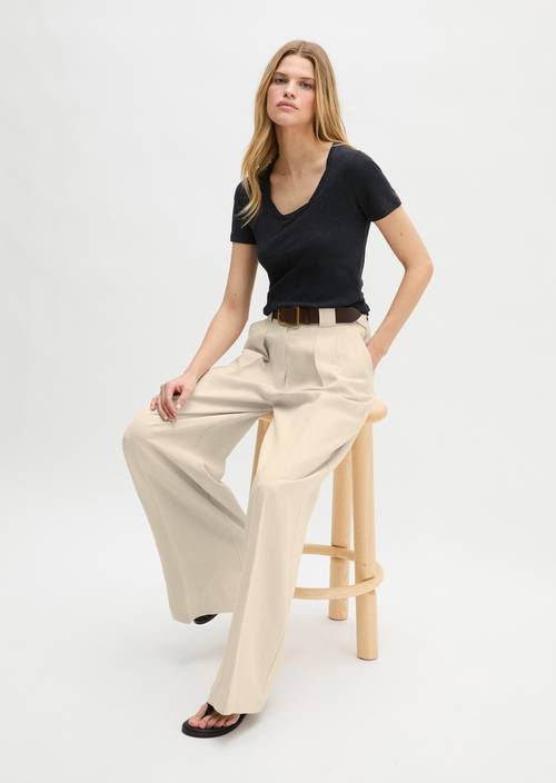 Maglia-T-Shirt DfC regolare Deep Night Blue in vista frontale